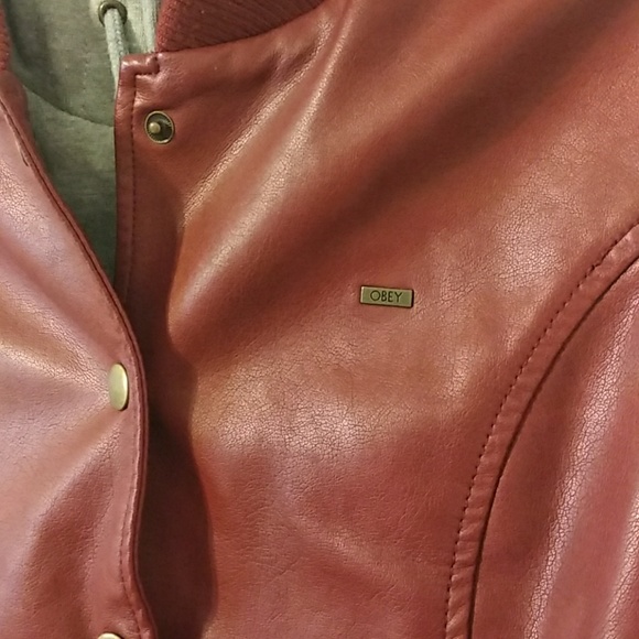 Obey leather jacket - Picture 2 of 4